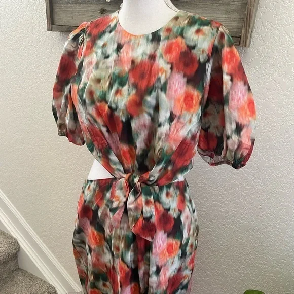 J. Crew cutout Liberty hazy days floral dress size 12 NWT‎ - Picture 3 of 10